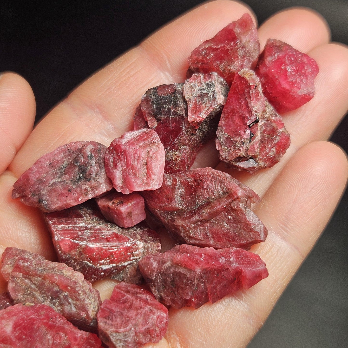 Pink Rhodonite Raw Crystal, Natural Rough Gemstone from Brazil