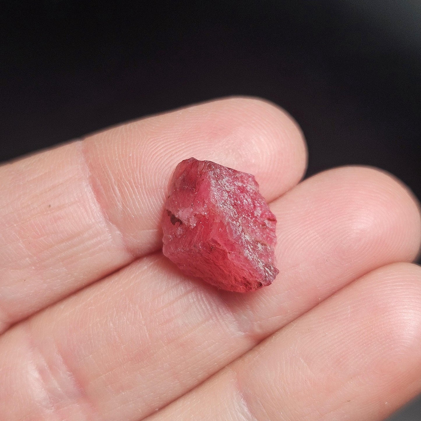 Pink Rhodonite Raw Crystal, Natural Rough Gemstone from Brazil