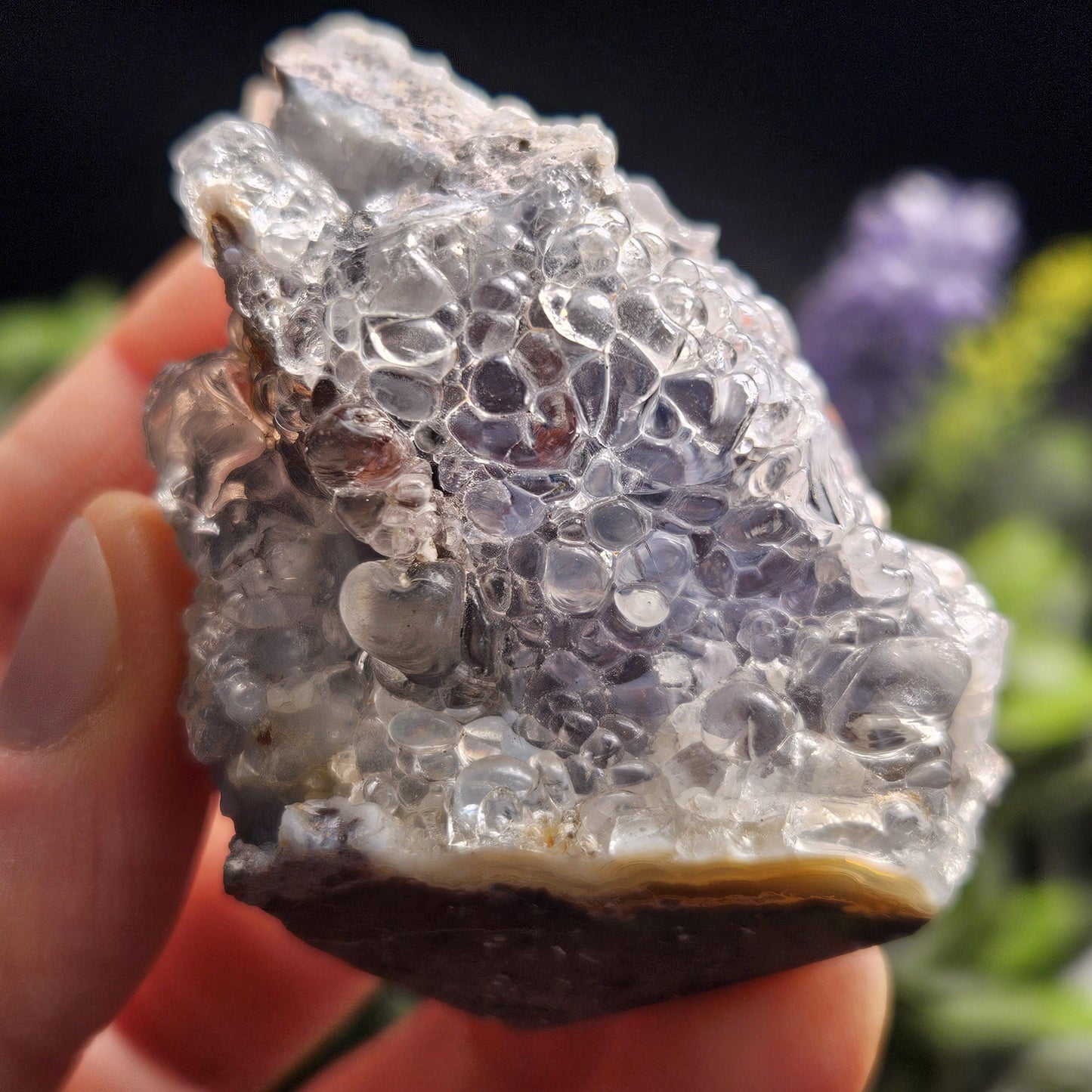 UV Reactive Hyalite Opal Specimen 74g, Fluorescent Crystal from Mexico