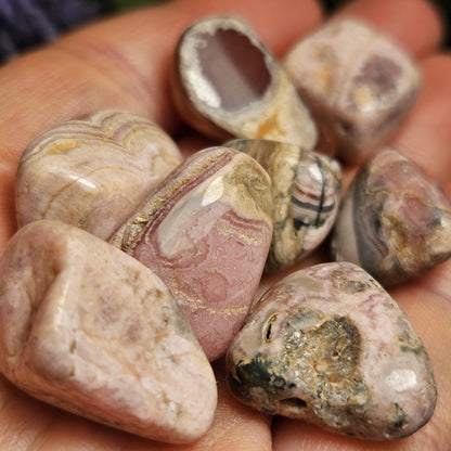 Rhodochrosite Tumbled Crystal, Natural Rhodochrosite
