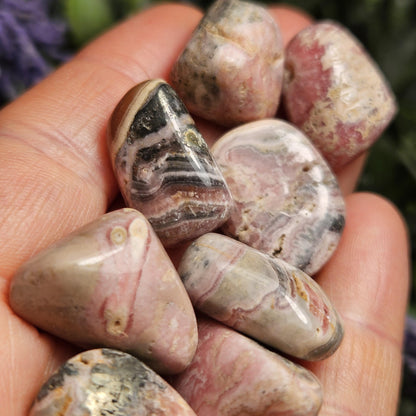 Rhodochrosite Tumbled Crystal, Natural Rhodochrosite