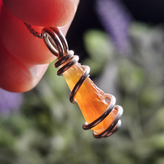 Orange Zincite Pendant, UV Reactive