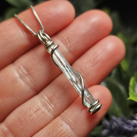 Raw Emerald Crystal Pendant, Green Beryl Necklace, Nigerian Emerald