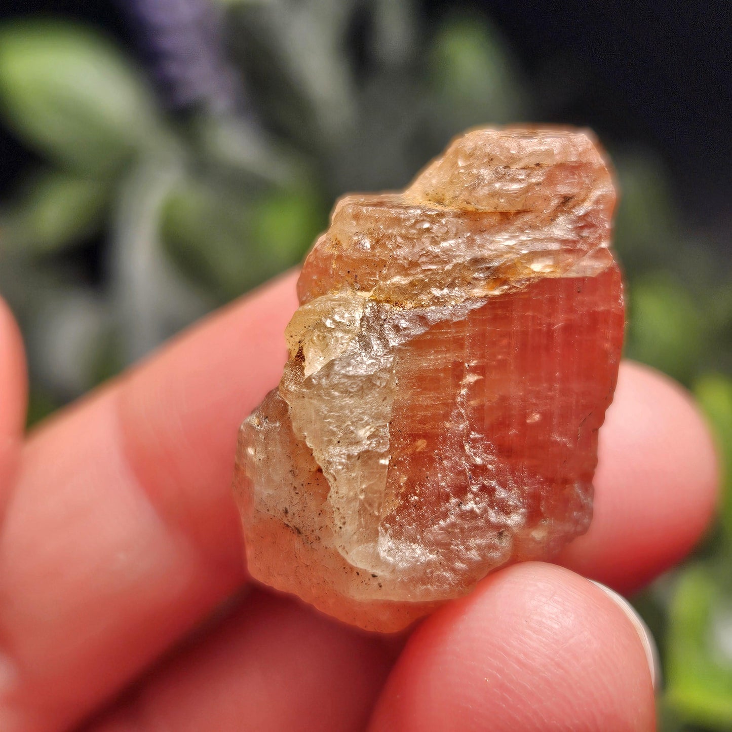 Raw Pink Topaz Crystal 13.9g, Bicolored Topaz, Ouro Preto, Brazil
