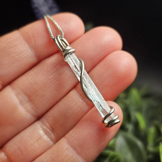 Raw Emerald Crystal Pendant, Green Beryl Necklace, Nigerian Emerald