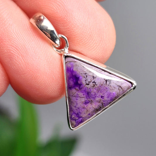 Sugilite Pendant, Sterling Silver Sugilite Necklace