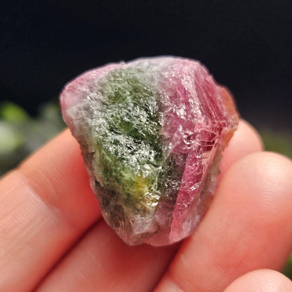 Watermelon Tourmaline 16g, Brazilian Tourmaline Raw Crystal, Green & Pink Specimen