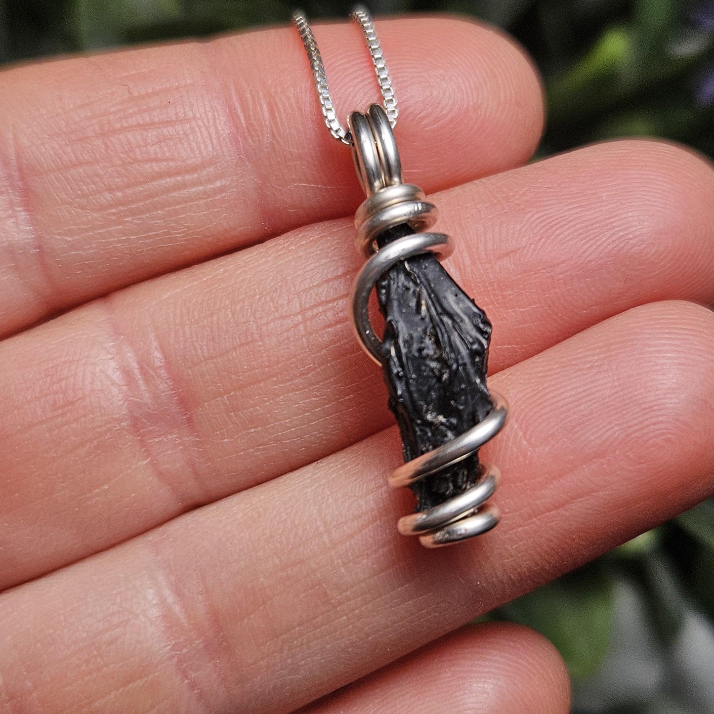 Irgizite Meteorite Pendant, Irgizite Tektite Necklace