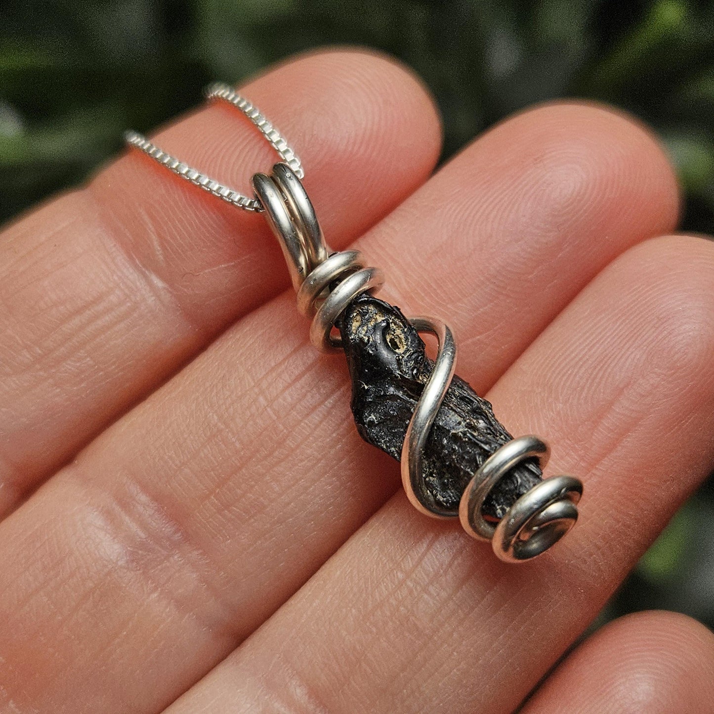 Irgizite Meteorite Pendant, Irgizite Tektite Necklace
