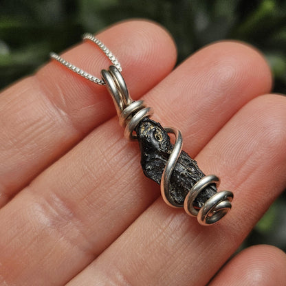 Irgizite Meteorite Pendant, Irgizite Tektite Necklace