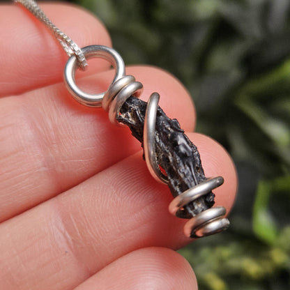 Irgizite Meteorite Pendant, Irgizite Tektite Necklace