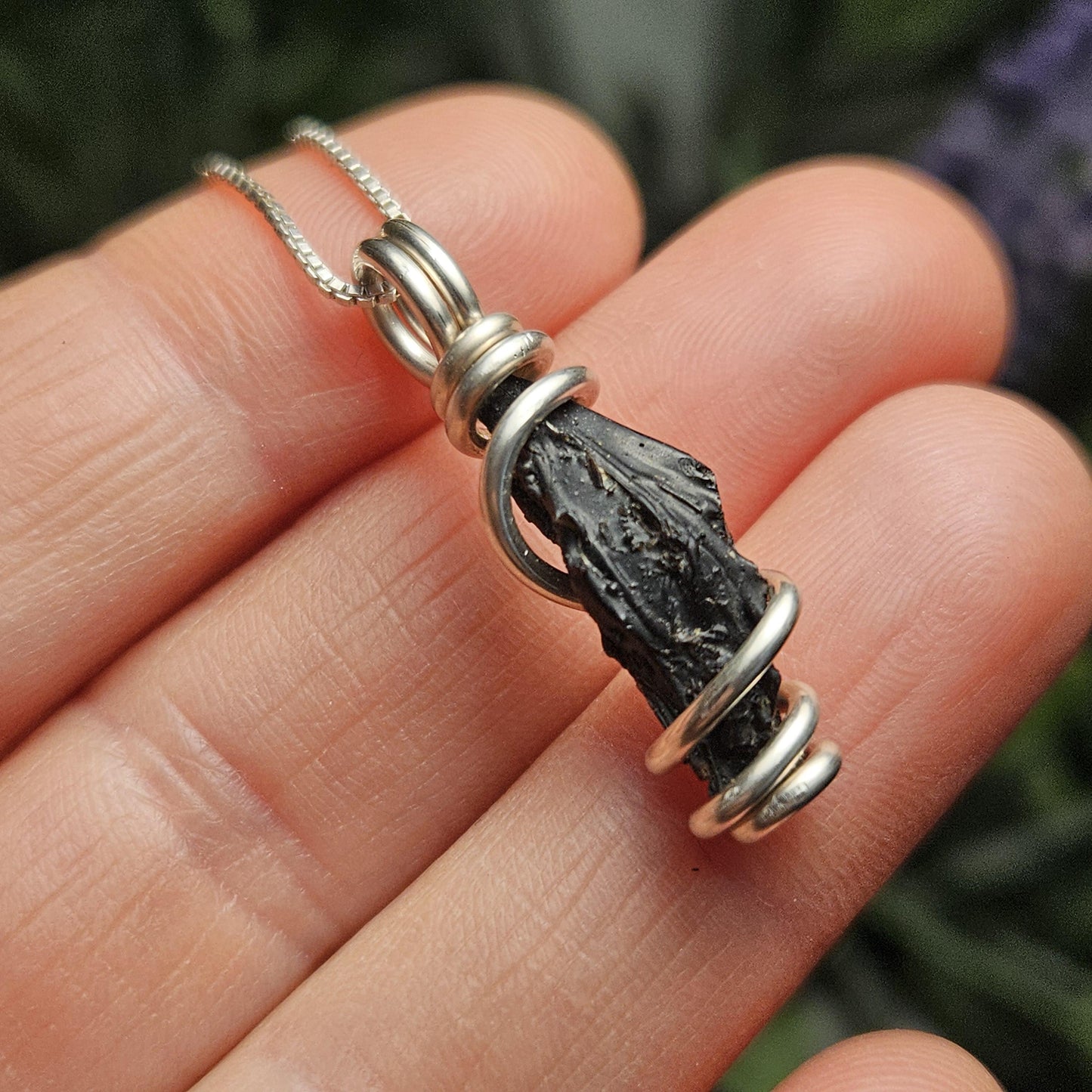 Irgizite Meteorite Pendant, Irgizite Tektite Necklace