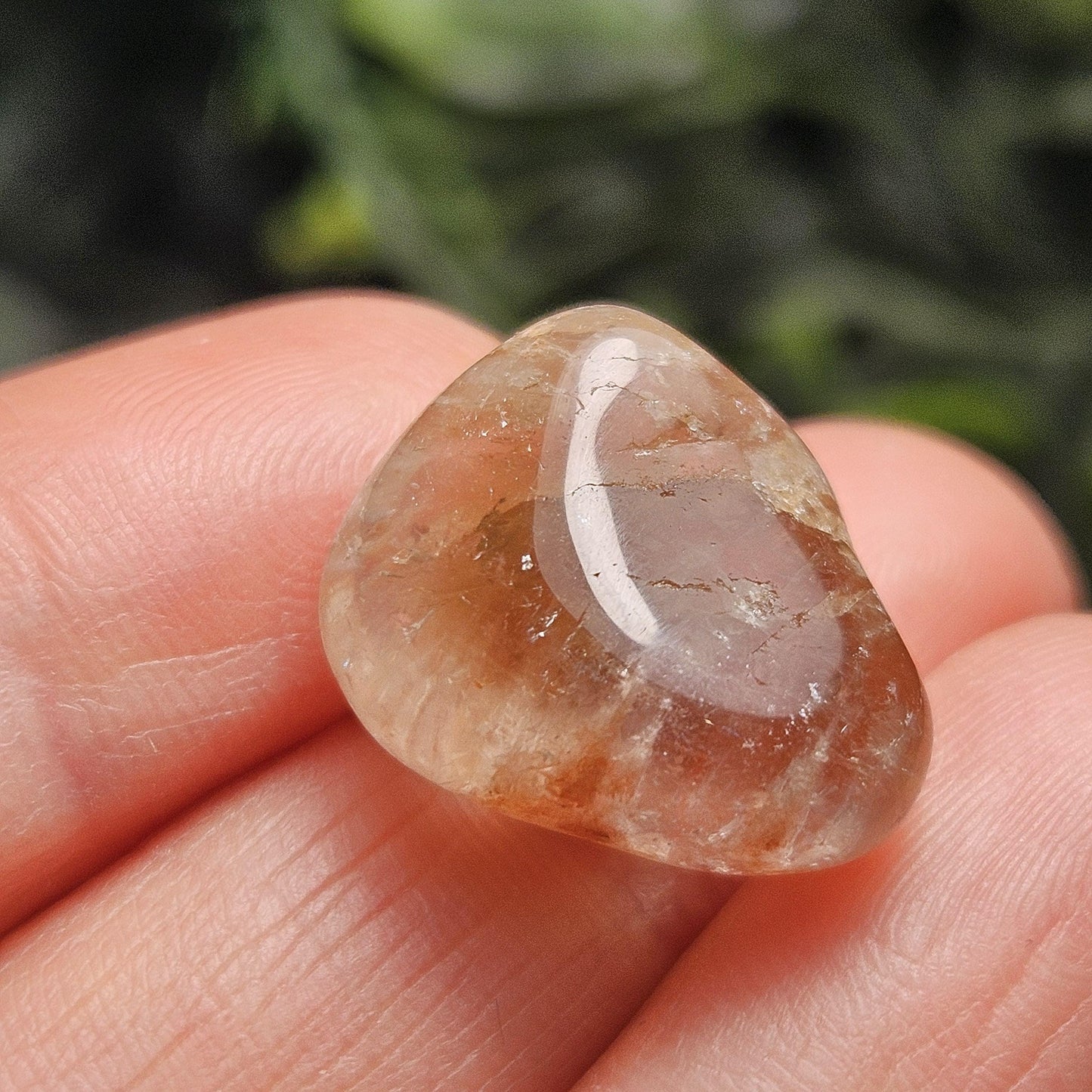 Natural Brazilian Citrine Tumbled Stone, Smoky Citrine