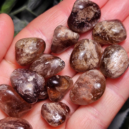 Natural Brazilian Citrine Tumbled Stone, Smoky Citrine
