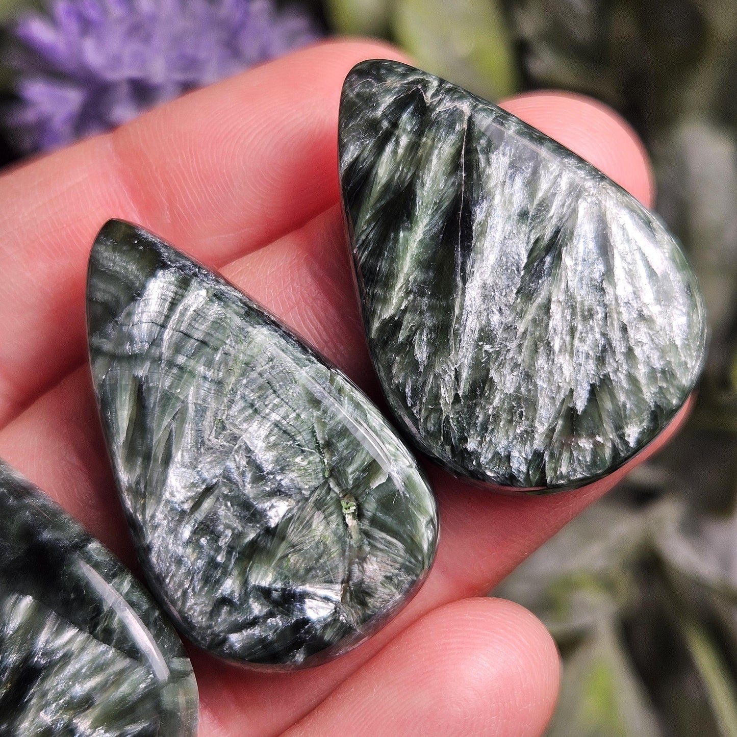 Seraphinite Crystal Cabochon (1.25
