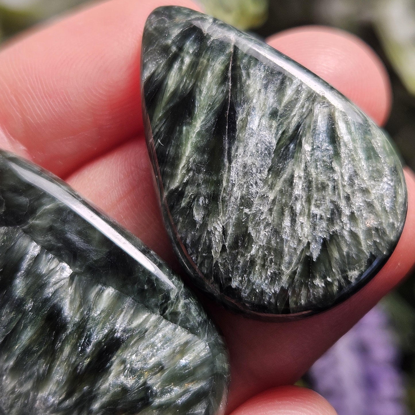 Seraphinite Crystal Cabochon (1.25
