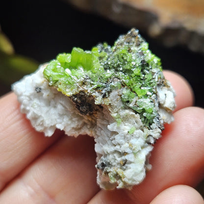Pyromorphite Crystal Cluster, Rare Green Pseudomorph Specimen (40x30mm)