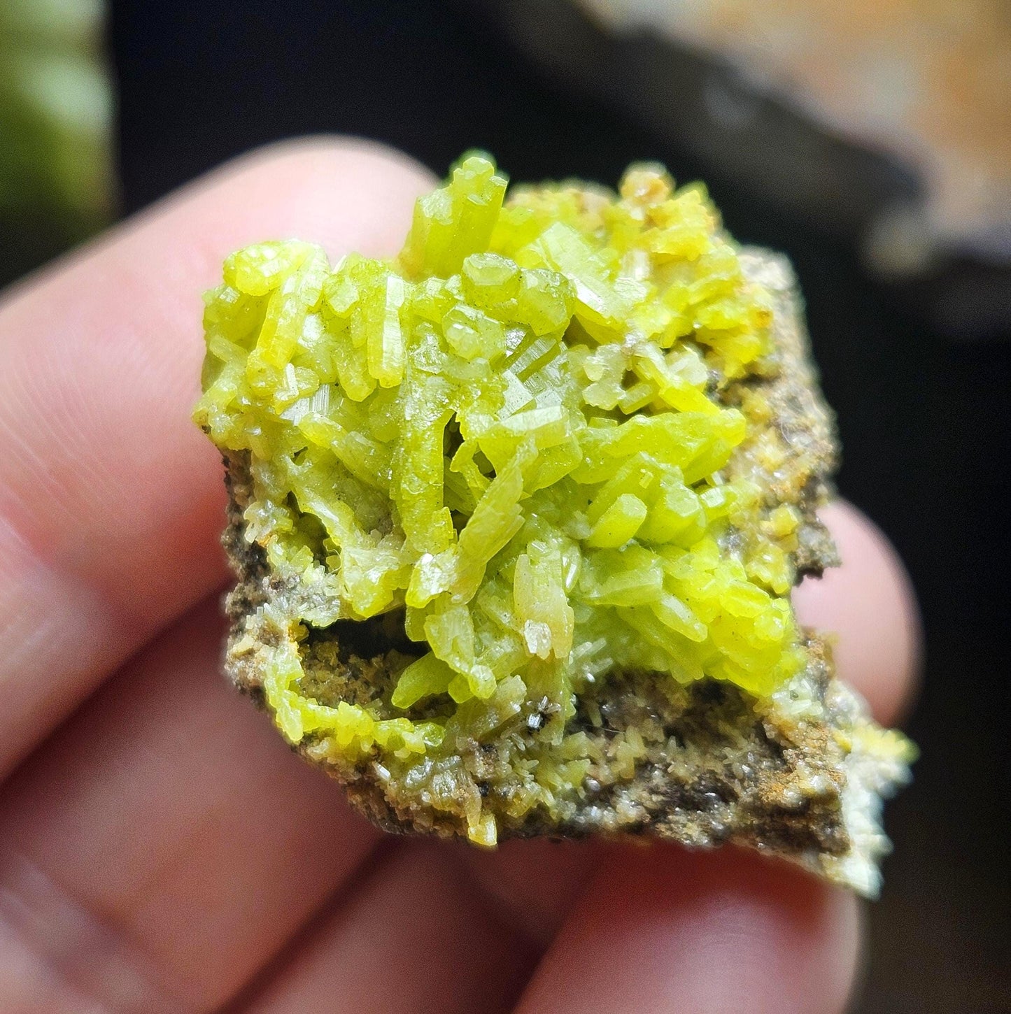Pyromorphite Crystal Cluster, Rare Green Pseudomorph Specimen (35x30mm)