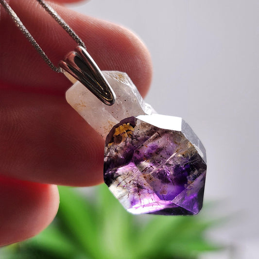 Shangaan Amethyst Scepter Sterling Silver Necklace