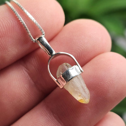 Bi Color Sapphire Pendant, OLD STOCK Sri Lankan Sapphire Crystal Necklace