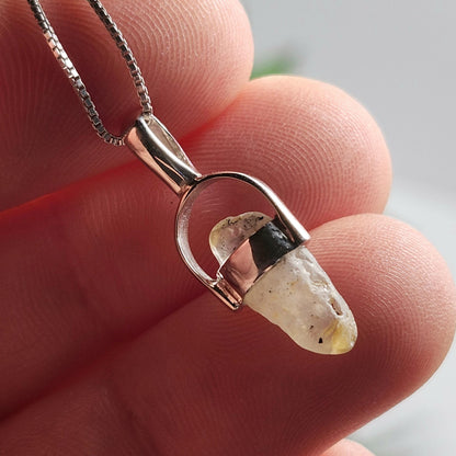 Bi Color Sapphire Pendant, OLD STOCK Sri Lankan Sapphire Crystal Necklace