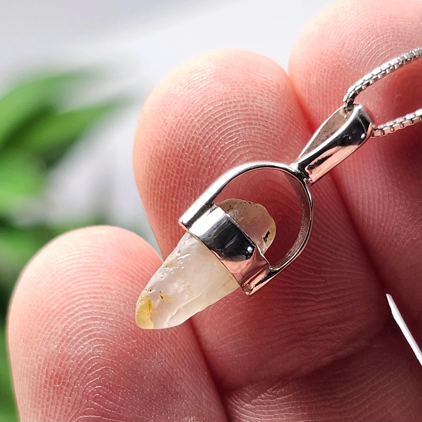 Bi Color Sapphire Pendant, OLD STOCK Sri Lankan Sapphire Crystal Necklace