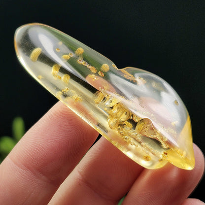 Amber with Bugs & Static ENHYDRO 30g, UV Reactive Natural Amber Fossil with Insect Inclusions