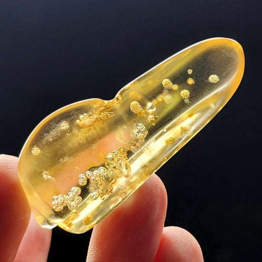 Amber with Bugs & Static ENHYDRO 30g, UV Reactive Natural Amber Fossil with Insect Inclusions