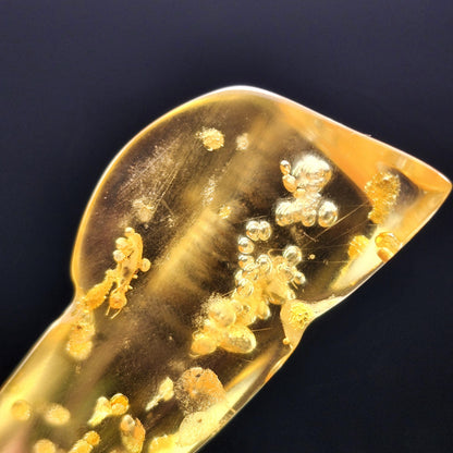 Amber with Bugs & Static ENHYDRO 30g, UV Reactive Natural Amber Fossil with Insect Inclusions