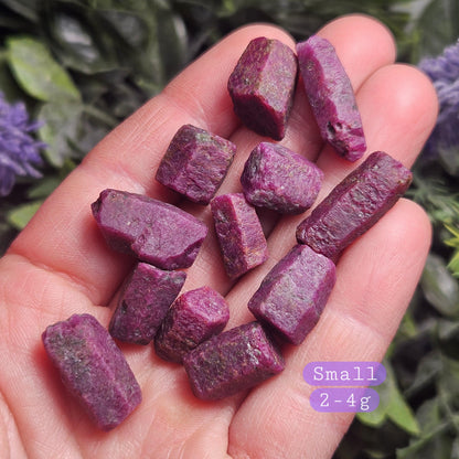 Raw Ruby Crystal Specimen: Natural Burgundy Ruby Stone, Red Corundum