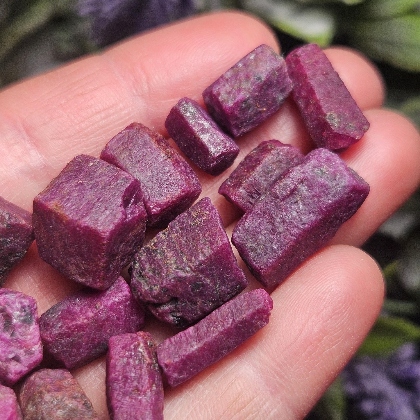 Raw Ruby Crystal Specimen: Natural Burgundy Ruby Stone, Red Corundum