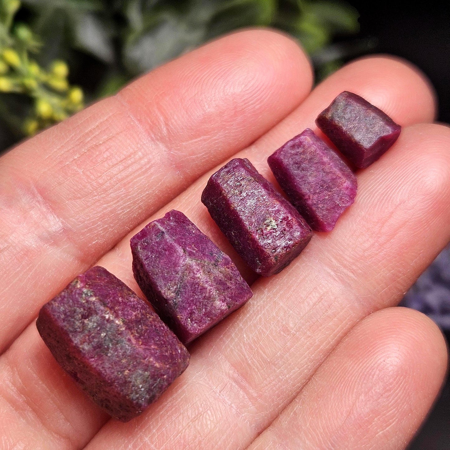 Raw Ruby Crystal Specimen: Natural Burgundy Ruby Stone, Red Corundum