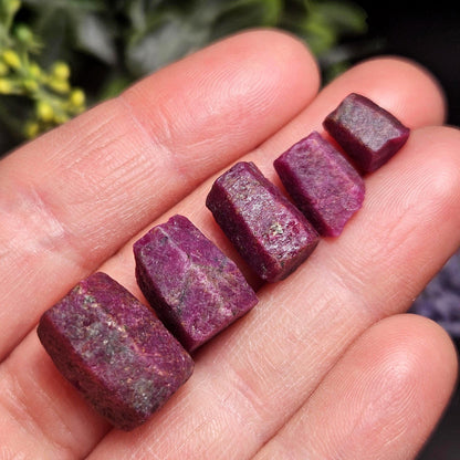 Raw Ruby Crystal Specimen: Natural Burgundy Ruby Stone, Red Corundum