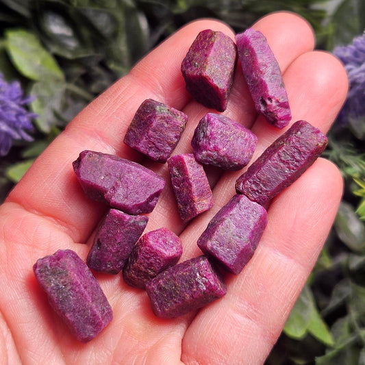 Raw Ruby Crystal Specimen: Natural Burgundy Ruby Stone, Red Corundum