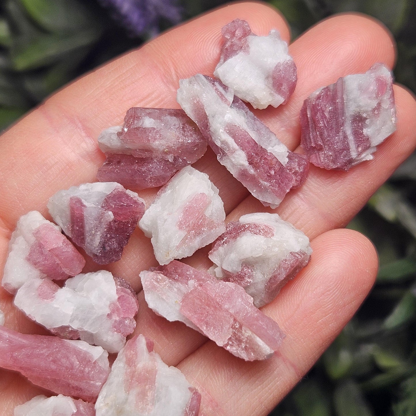 Pink Tourmaline & Quartz, Raw Crystal from Brazil