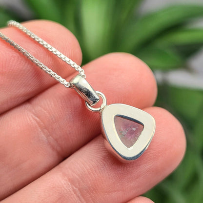 Watermelon Tourmaline Pendant, Sterling Silver Pink & Green Tourmaline Necklace