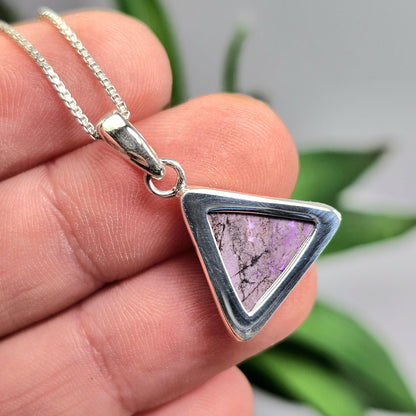 Sugilite Pendant, Sterling Silver Sugilite Necklace