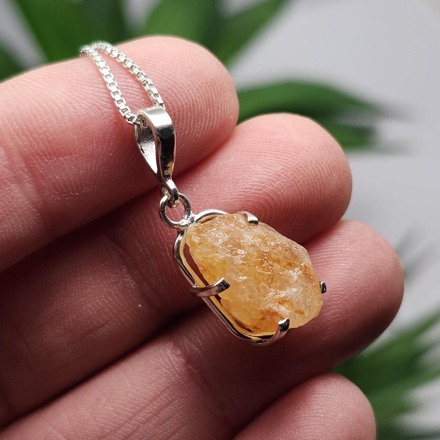 Golden Phenacite Crystal Pendant, Sterling Silver Nigerian Phenakite Necklace