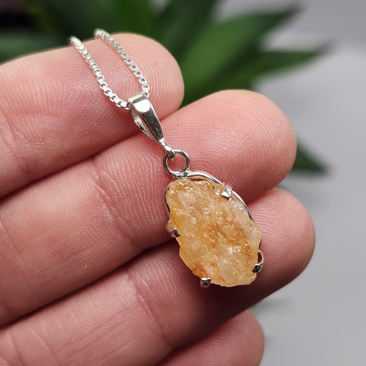Golden Phenacite Crystal Pendant, Sterling Silver Nigerian Phenakite Necklace