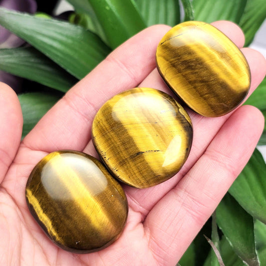 Polished Tiger's Eye Crystal, Tigers Eye Palm Stone