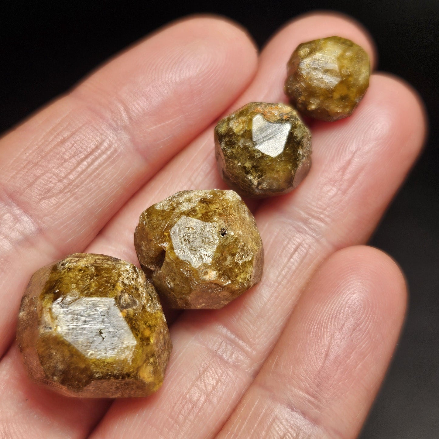 Mali Green Garnet Crystal, Raw Garnet Dodecahedron, Andradite & Grossular Specimens