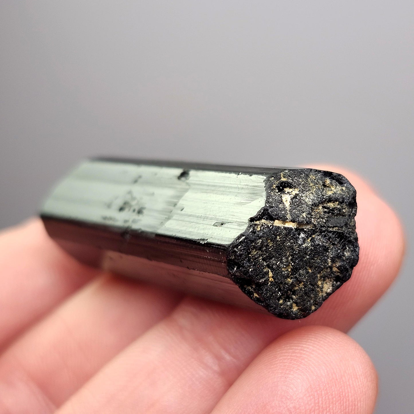 Terminated Black Tourmaline Crystal (1.25"+), Raw Tourmaline Stone Specimen