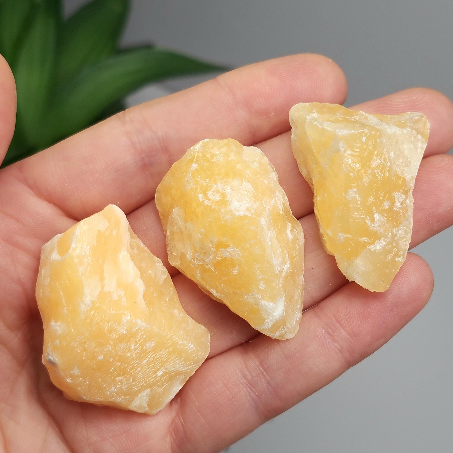 Orange Calcite Specimen, Raw Honey Calcite Crystal