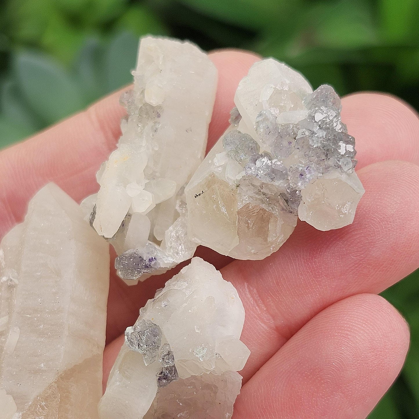 UV Reactive Fluorite on Quartz, Fluorescent Fluorite & Quartz