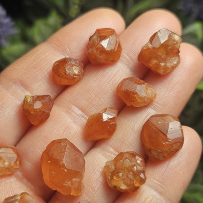 Spessartine Garnet Crystal, Raw Naturally Terminated Orange Garnet Specimen