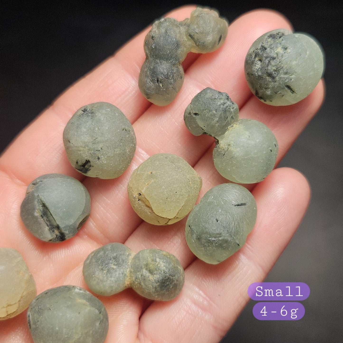 Prehnite Nodule Crystal with Epidote: Natural Specimen from Mali