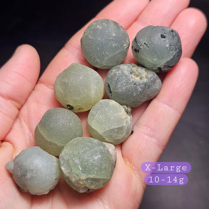 Prehnite Nodule Crystal with Epidote: Natural Specimen from Mali