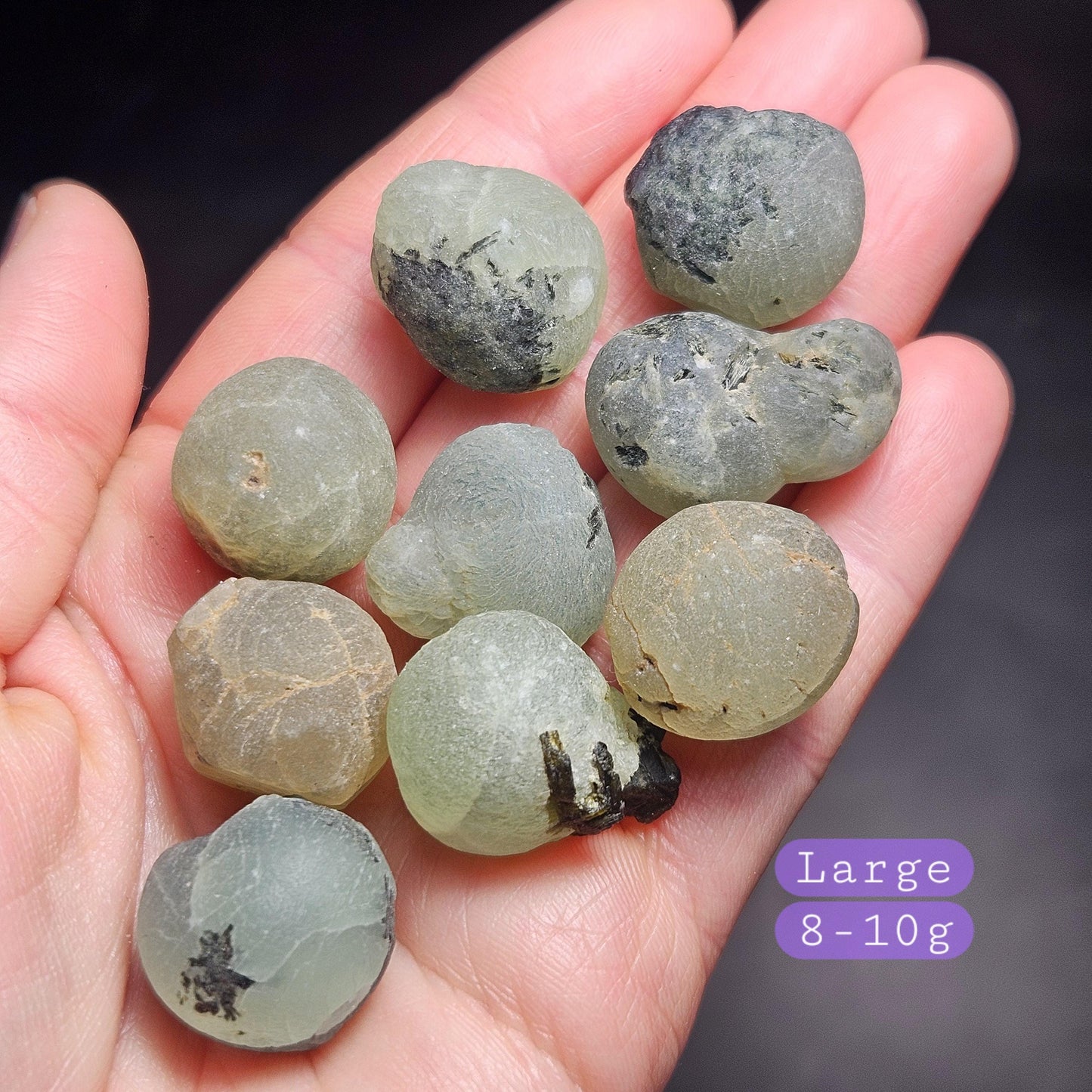 Prehnite Nodule Crystal with Epidote: Natural Specimen from Mali