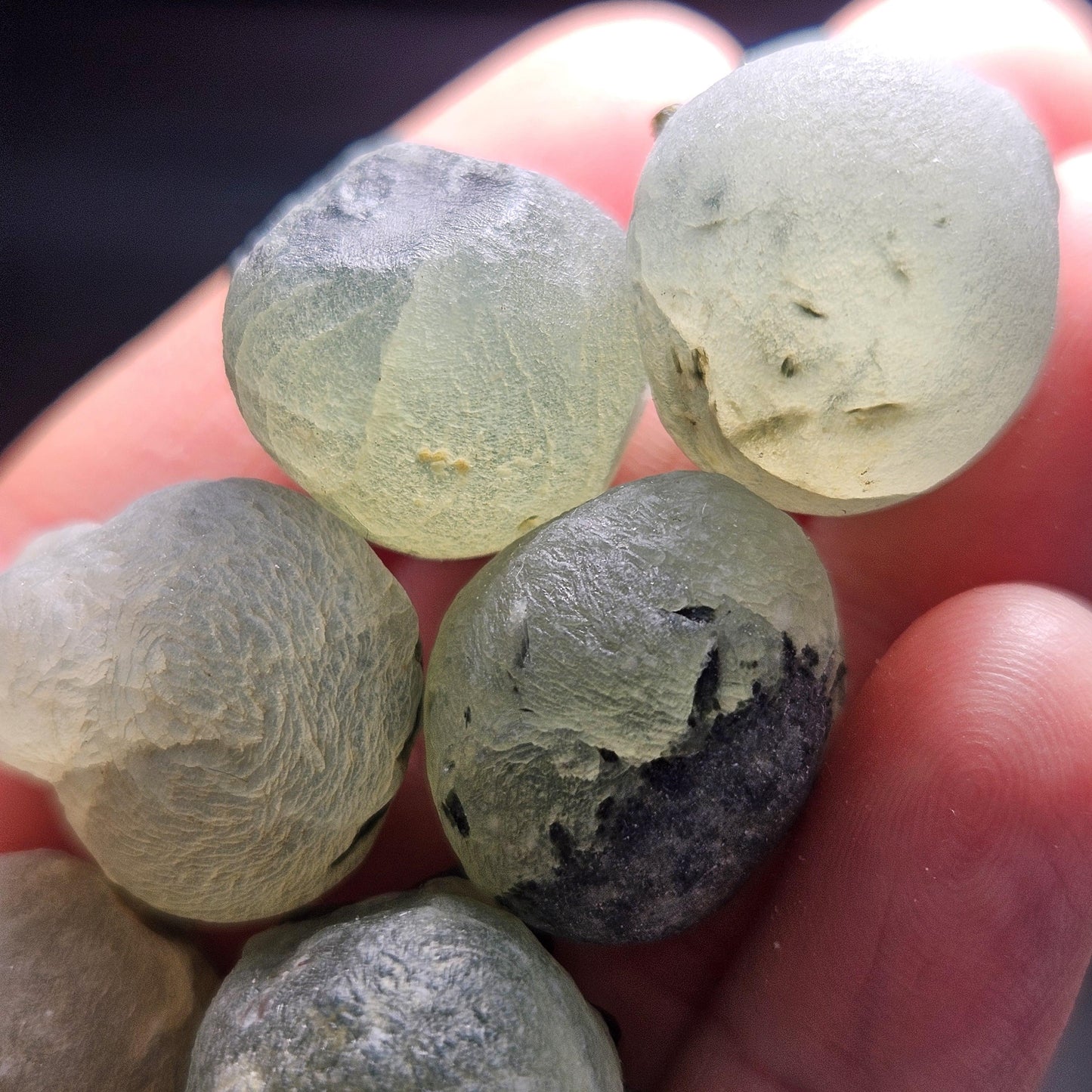 Prehnite Nodule Crystal with Epidote: Natural Specimen from Mali