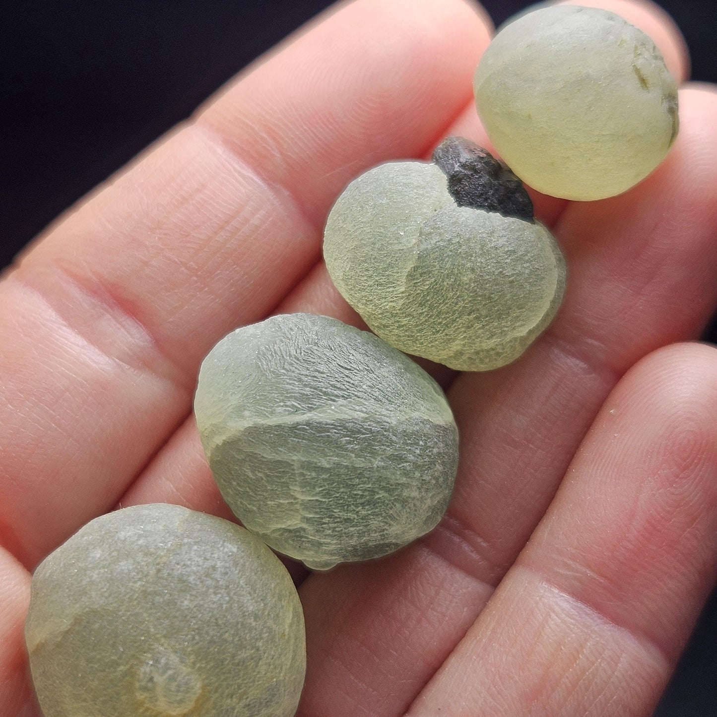 Prehnite Nodule Crystal with Epidote: Natural Specimen from Mali